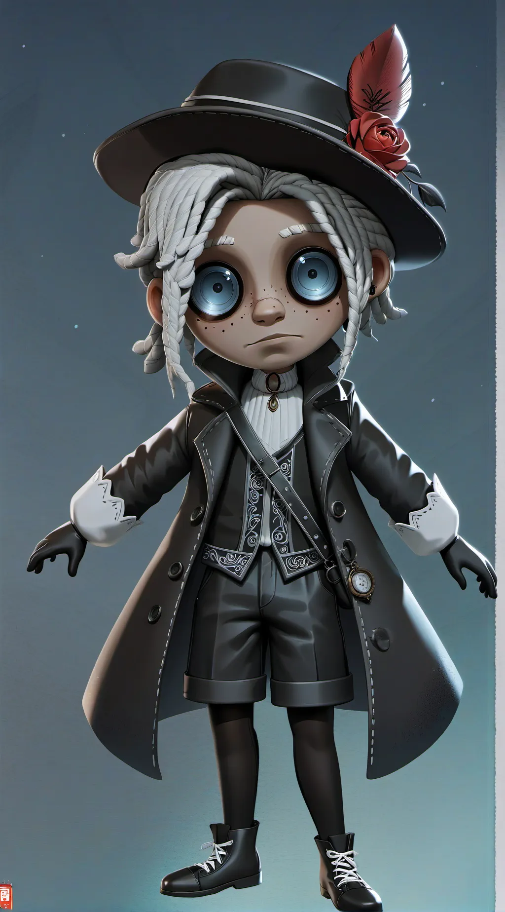 ai character: test subject e-24 background