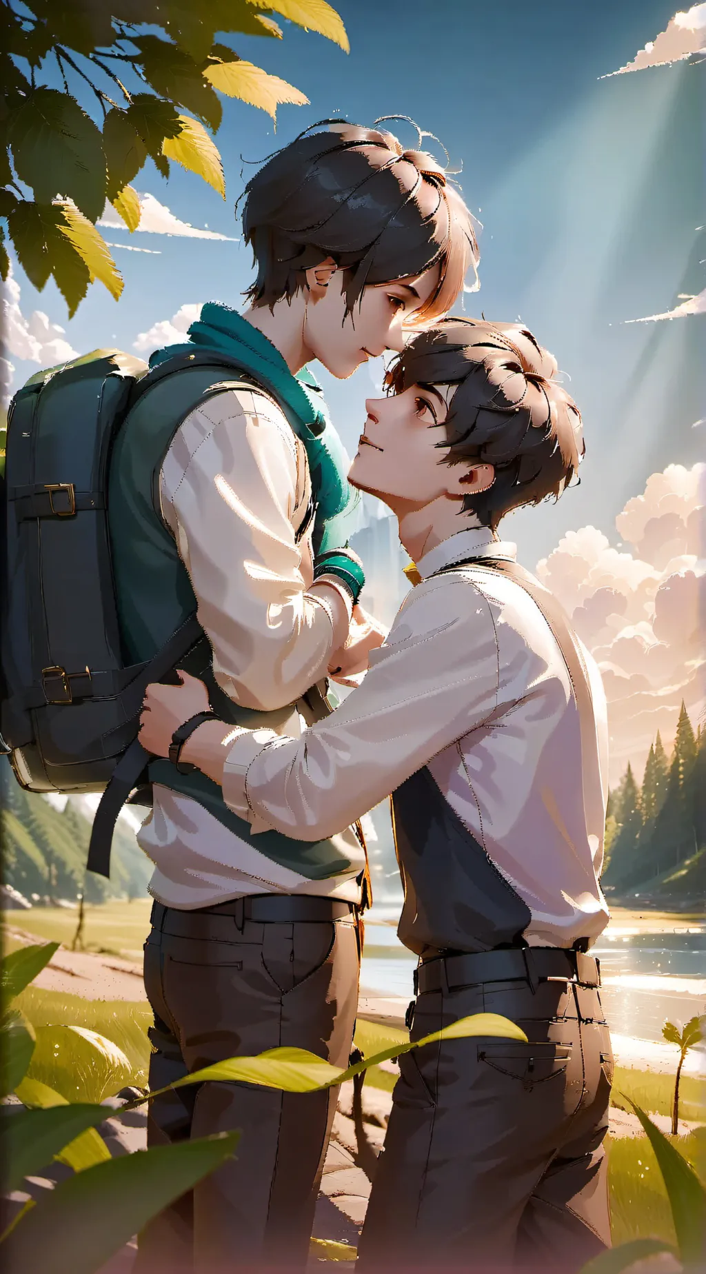 ai character: two boys background