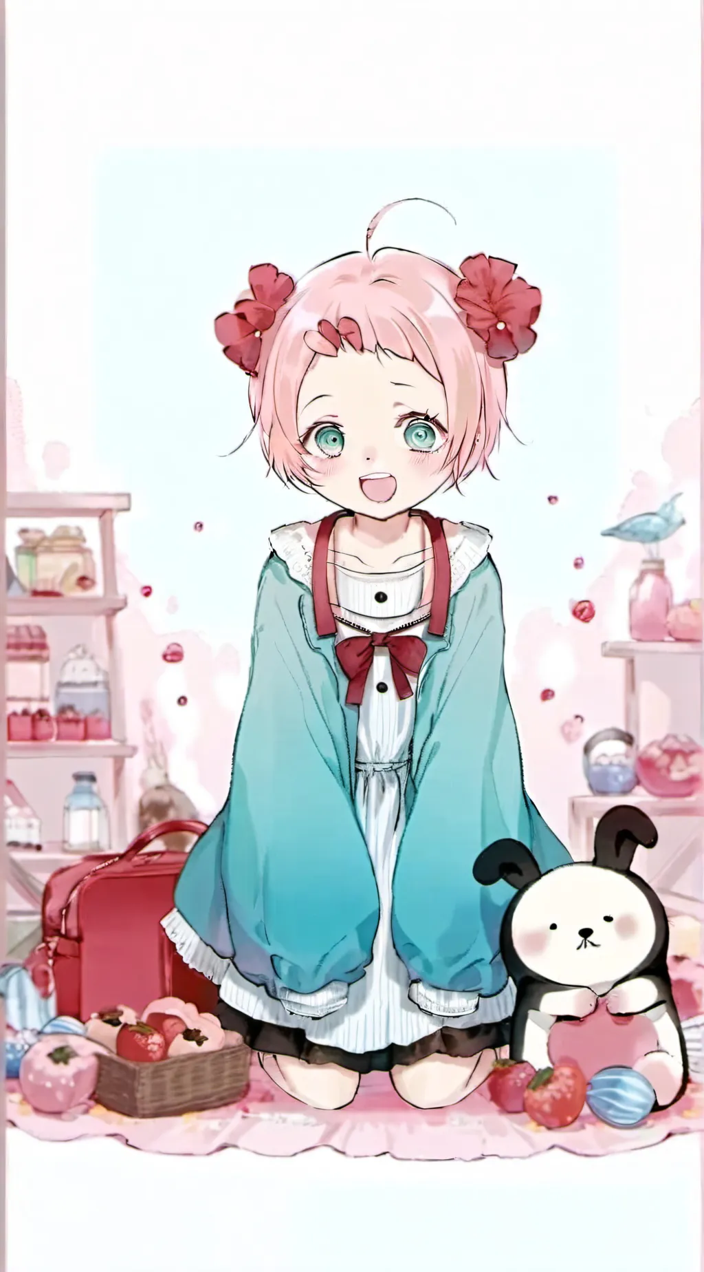 ai character: girl background