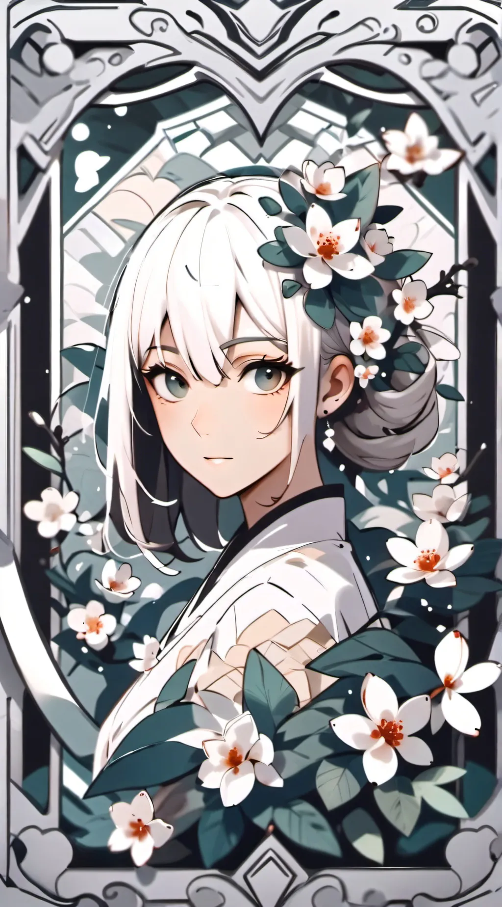 ai character: ᗰᕼᗩ mean ᘜIᖇᒪ background