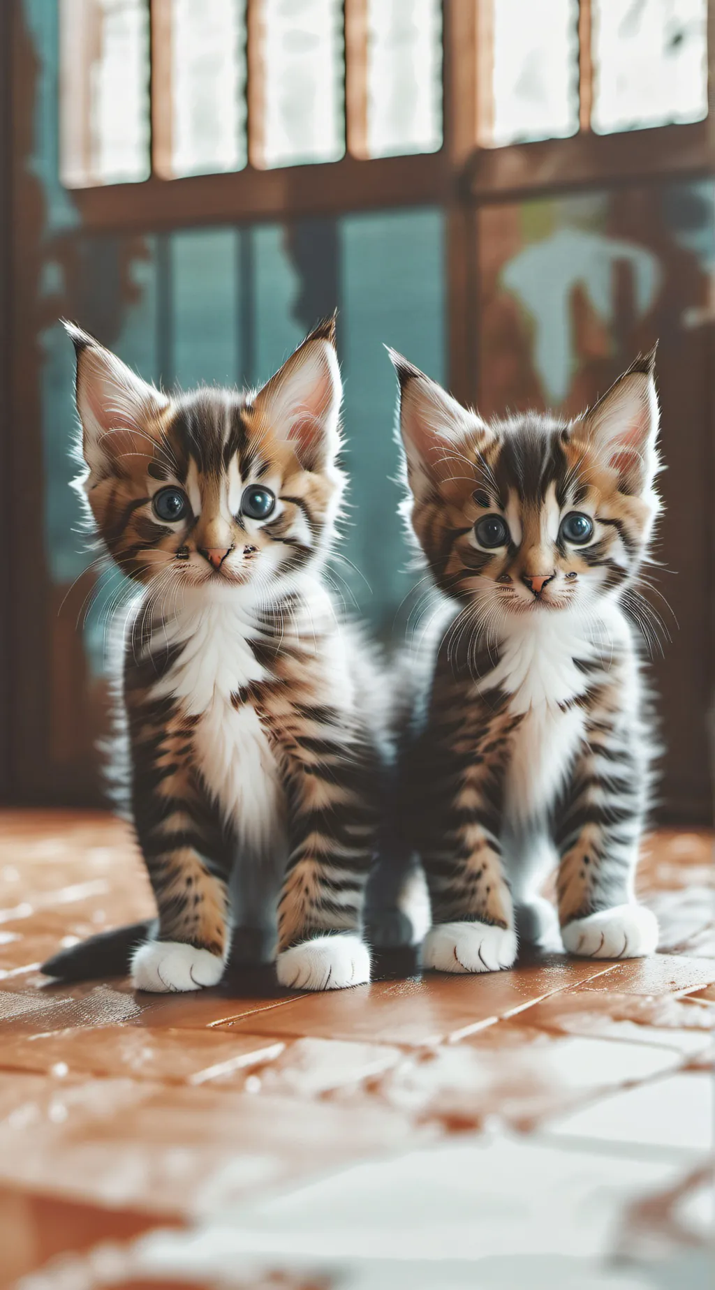 ai character: 2 kittens background