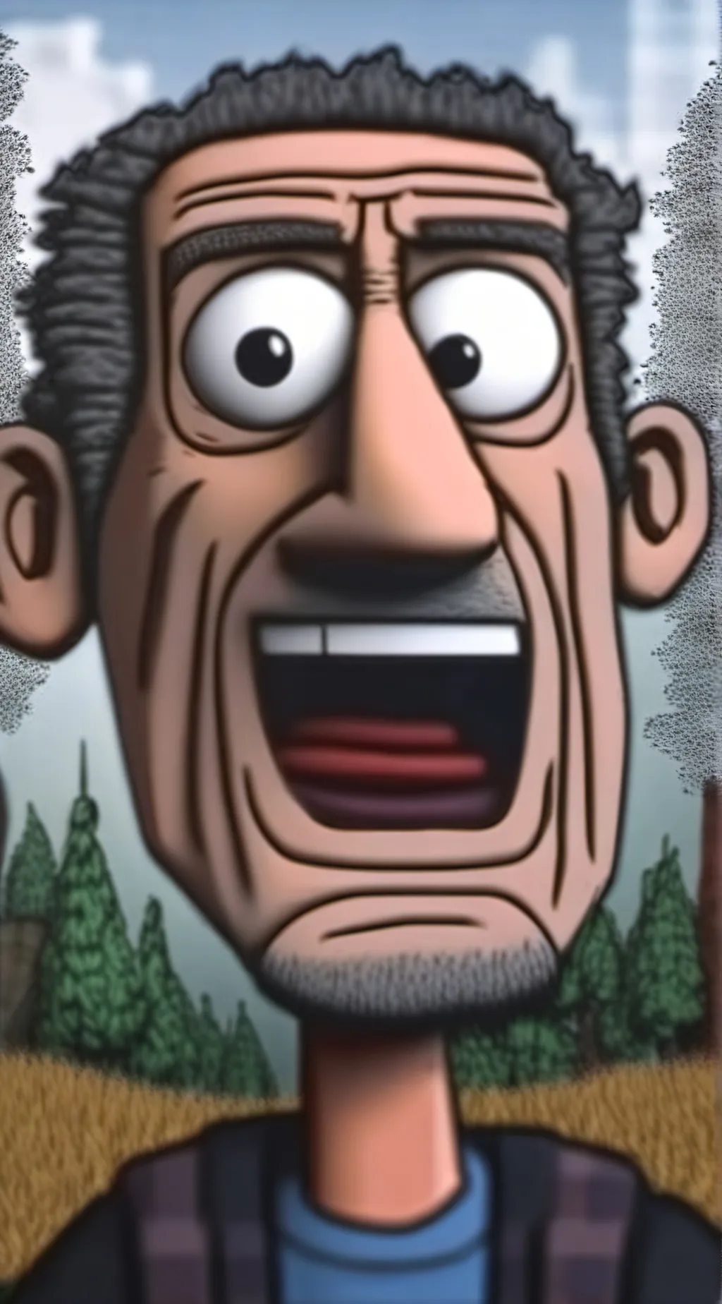 ai character: Ugly background