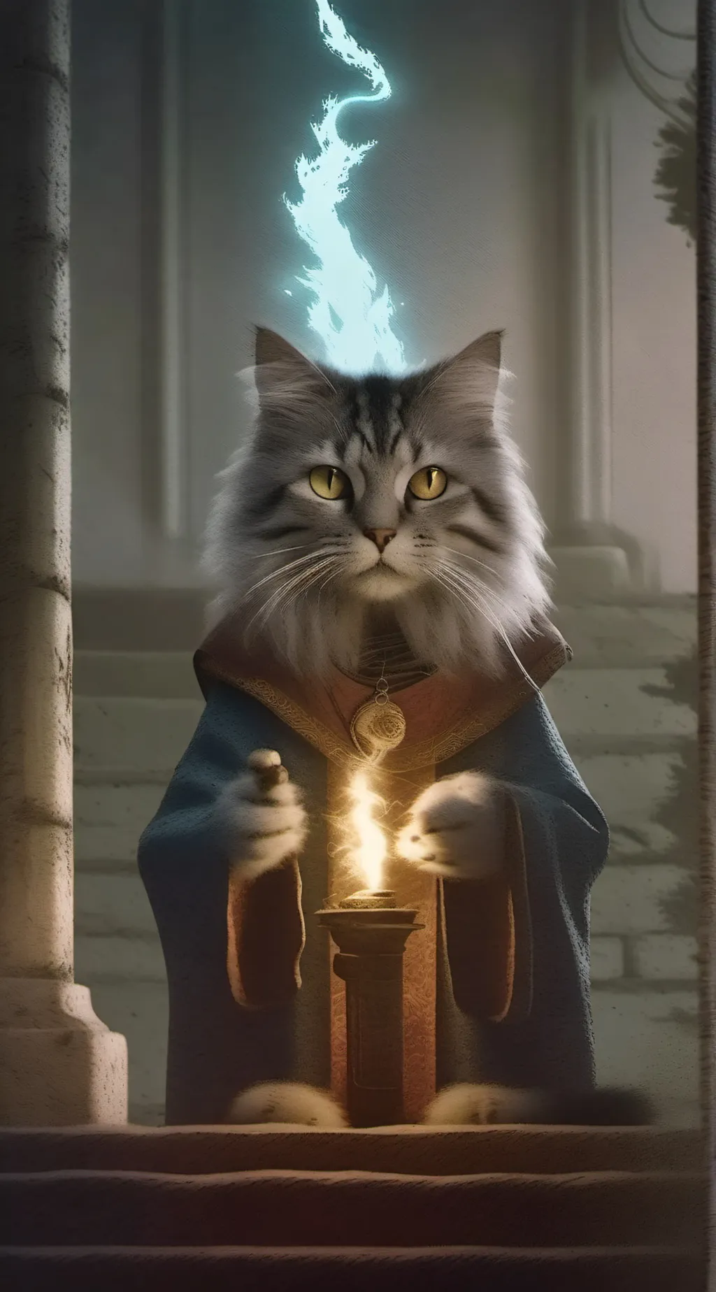 ai character: WAZZE THE WIZARD  background