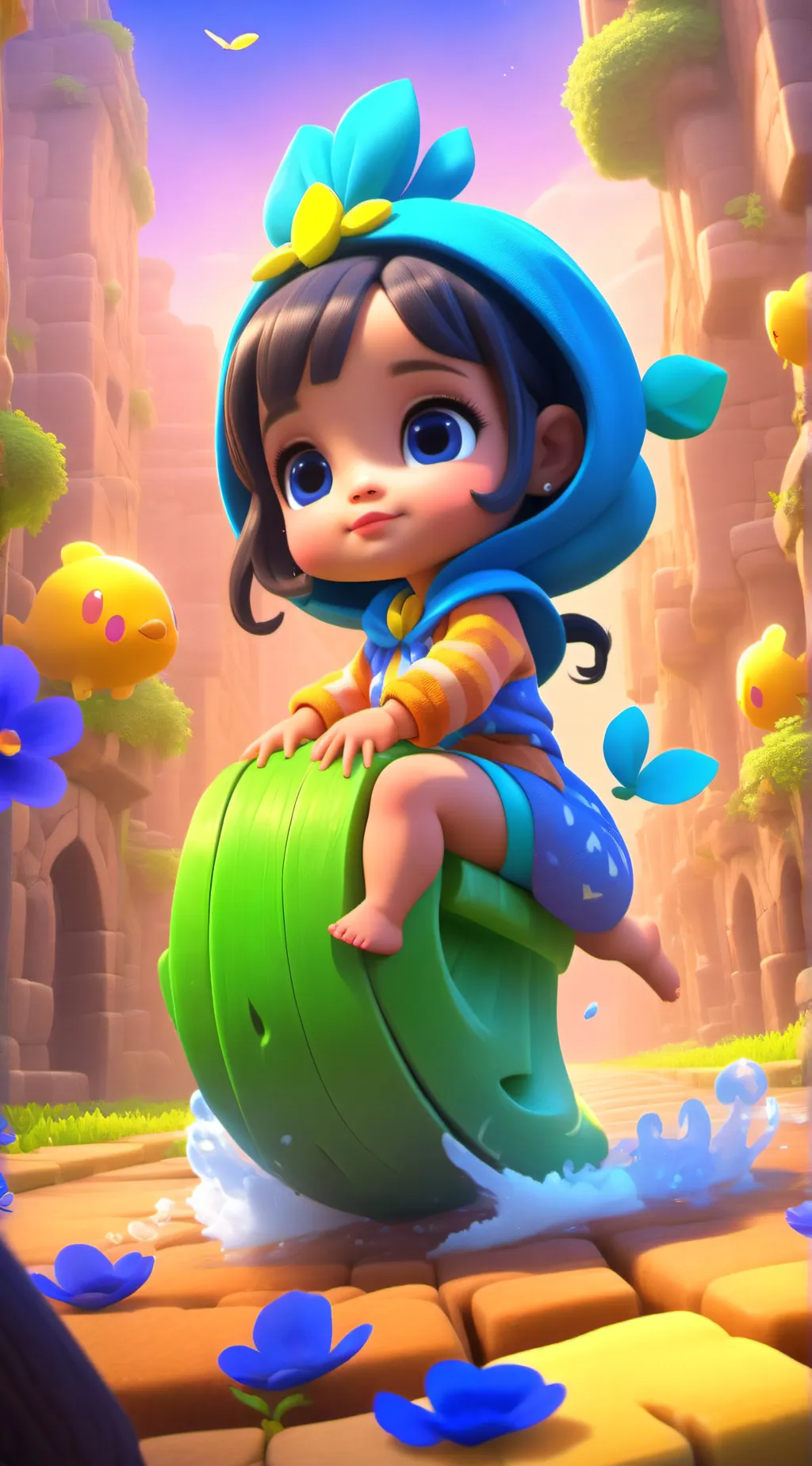 ai character: Mha but your a kid background