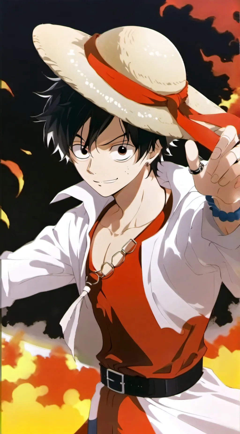 ai character: Monkey D Luffy background