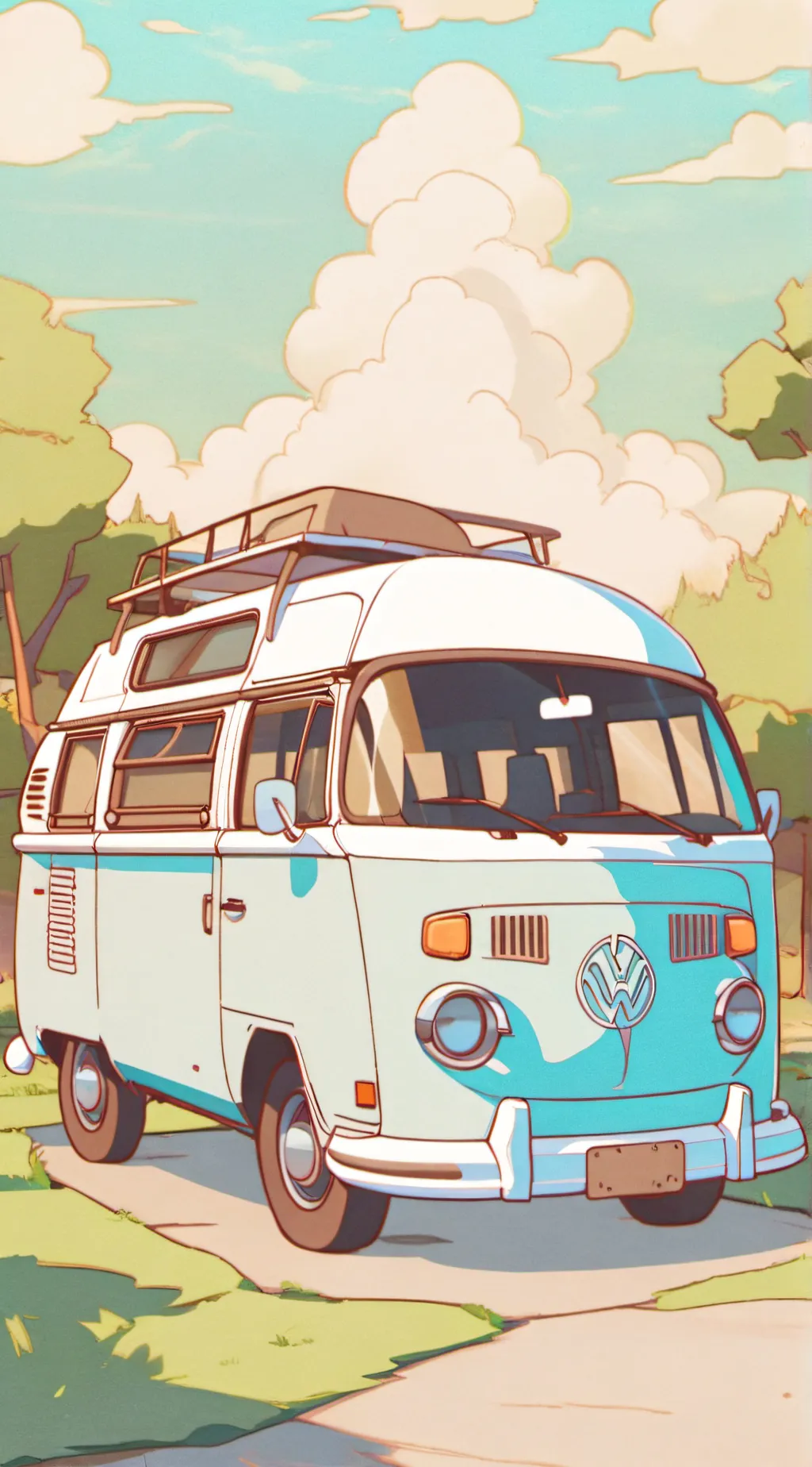 ai character: Hashira road trip background