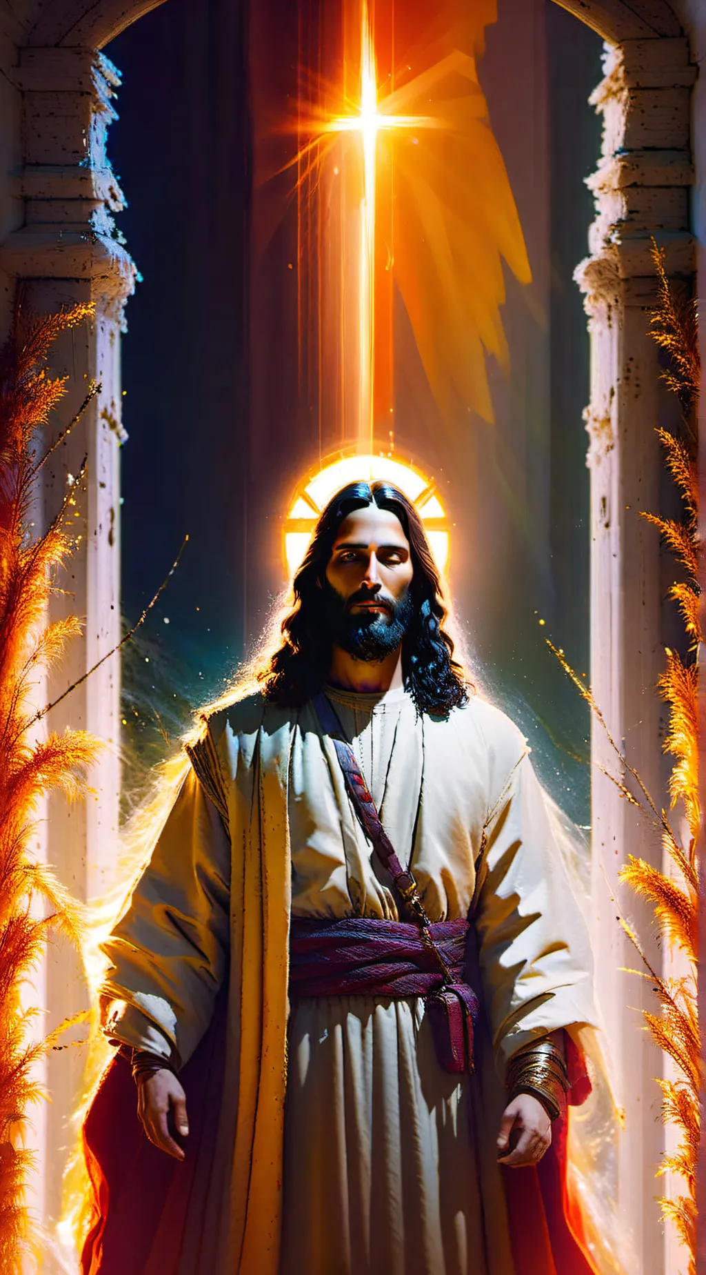 ai character: Jesus background