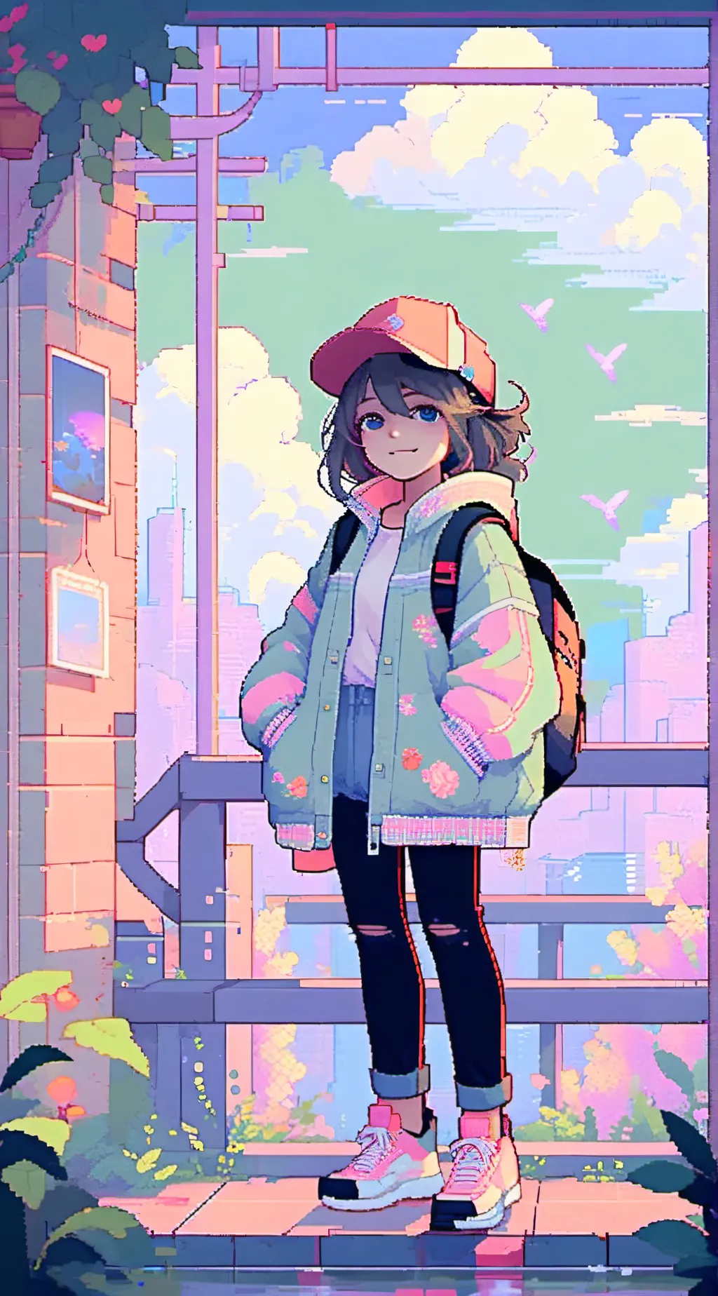 ai character: Amber  background