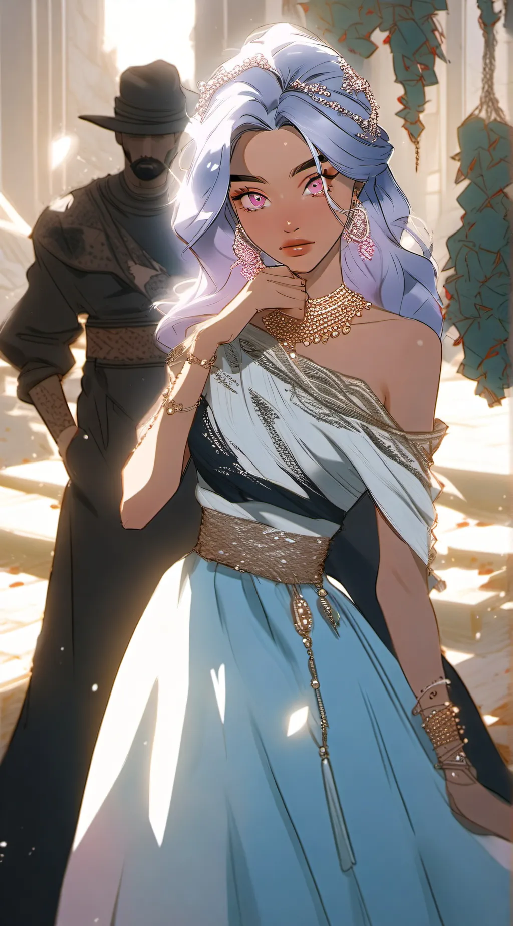 ai character: Aura Rose background