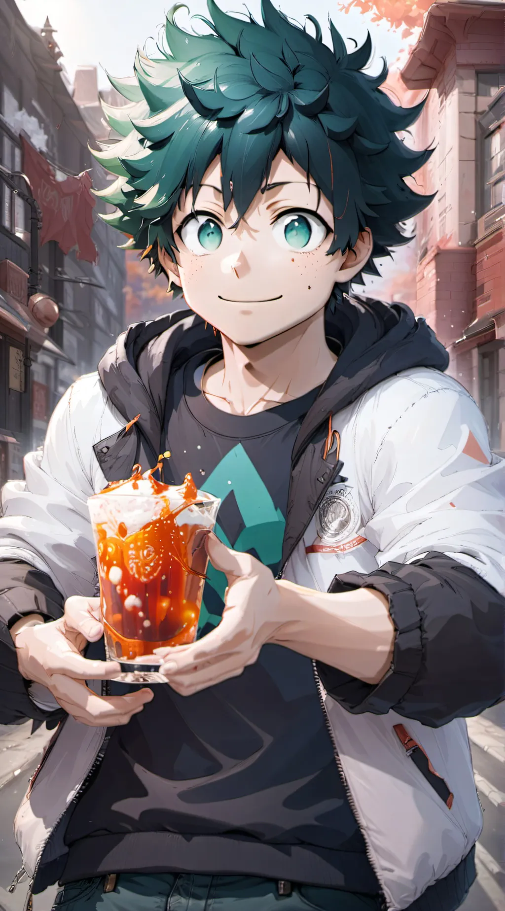 ai character: FAT izuku midoriya background