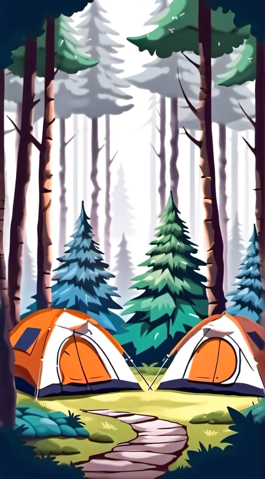 ai character: CH camping background