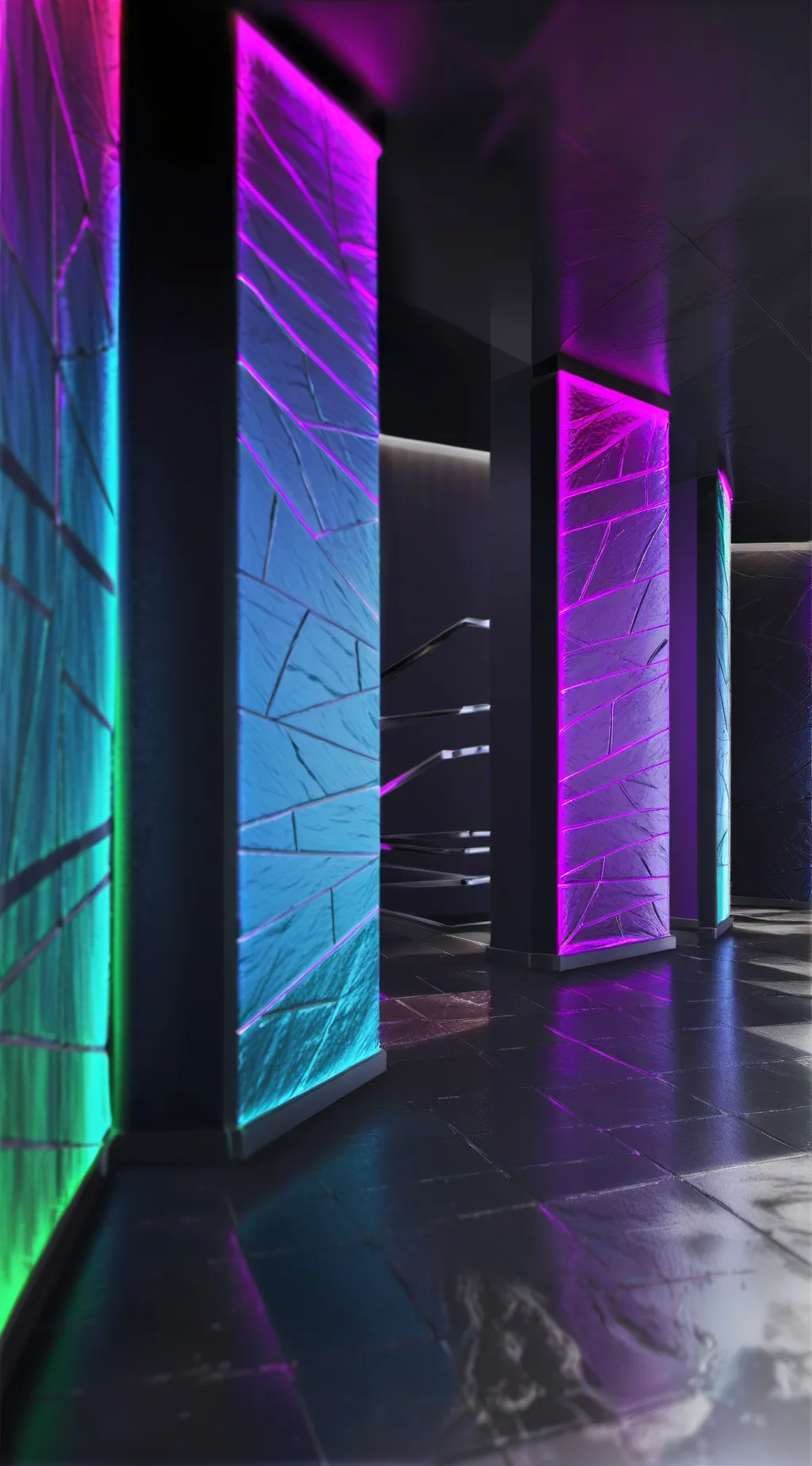 ai character: secret hallway  background