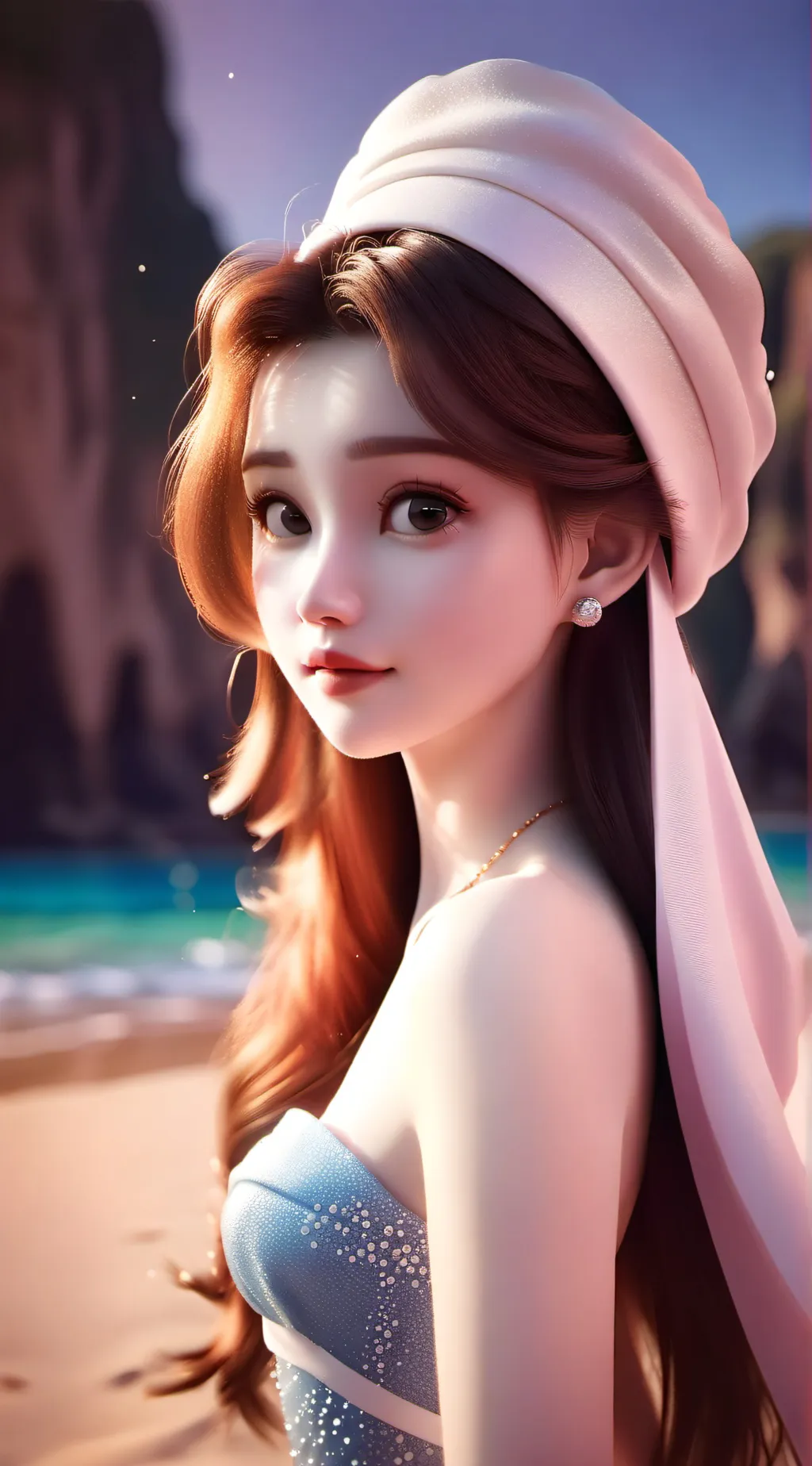 ai character: class 1a beach day background