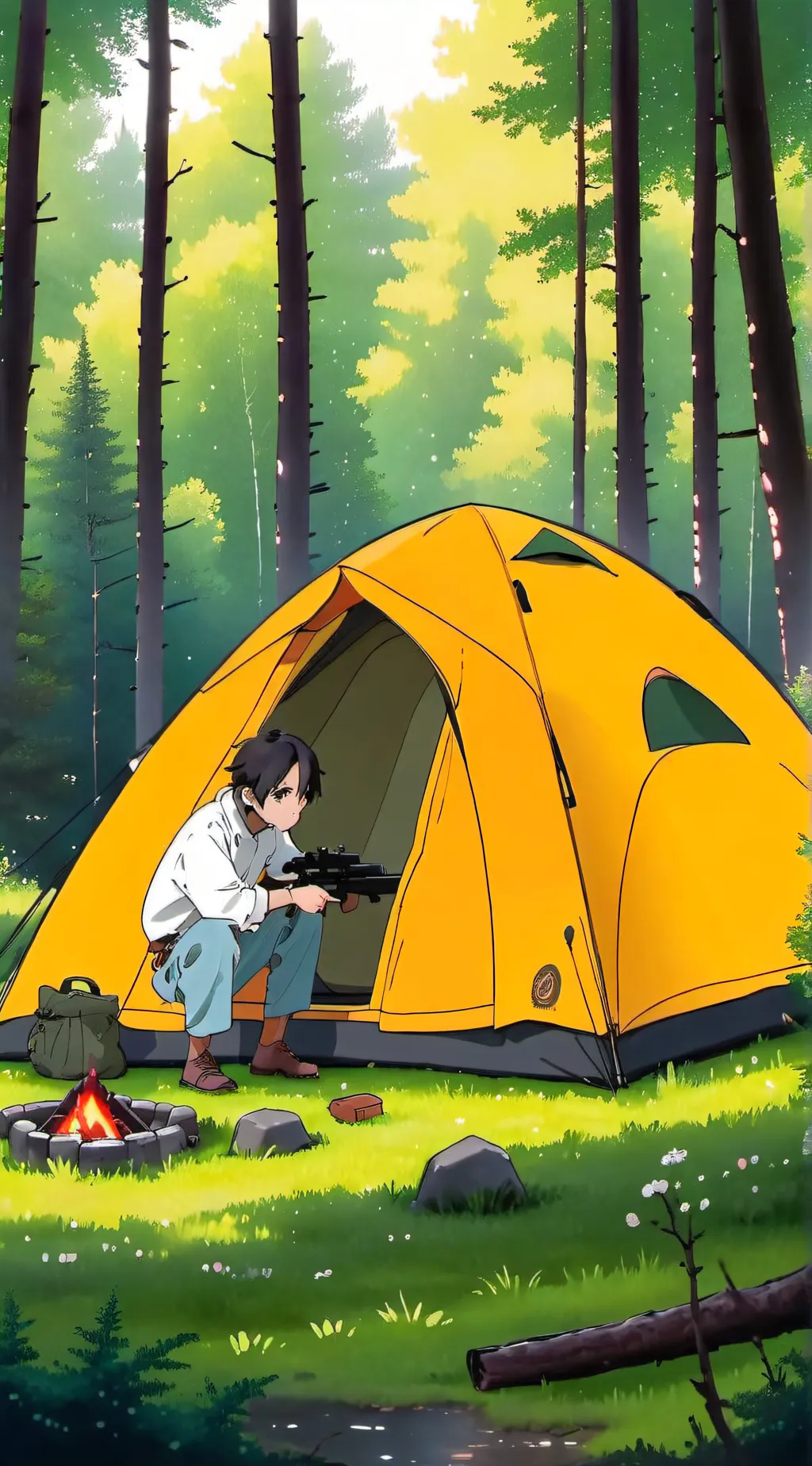 ai character: Camper background