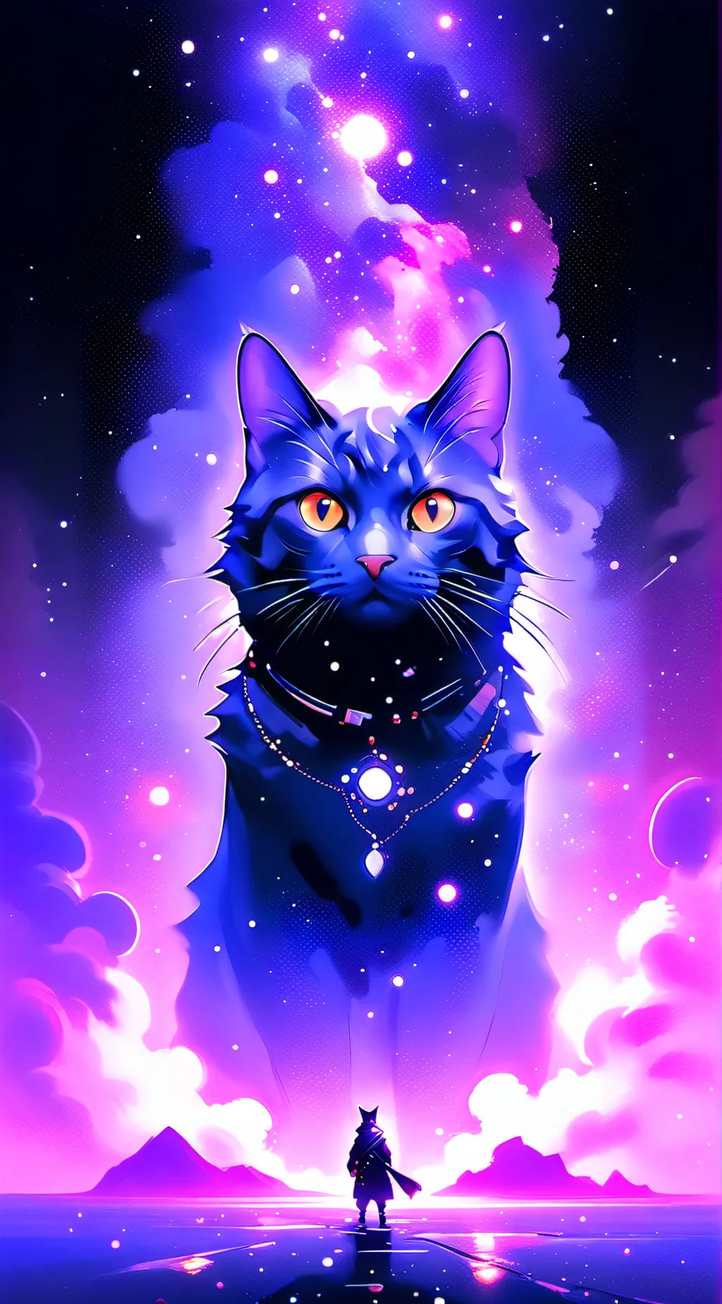 ai character: galaxy star  background