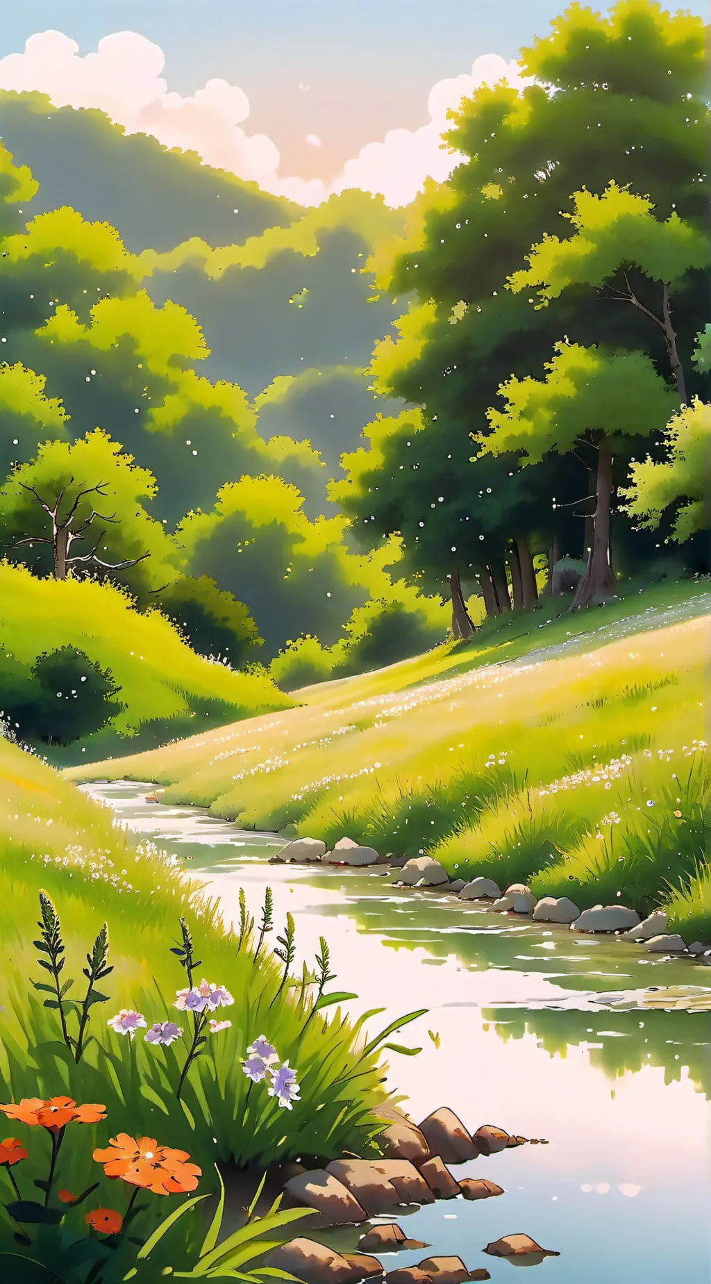 ai character: touch some grass! background