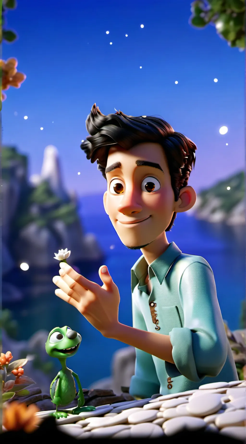 ai character: Movie helper  background