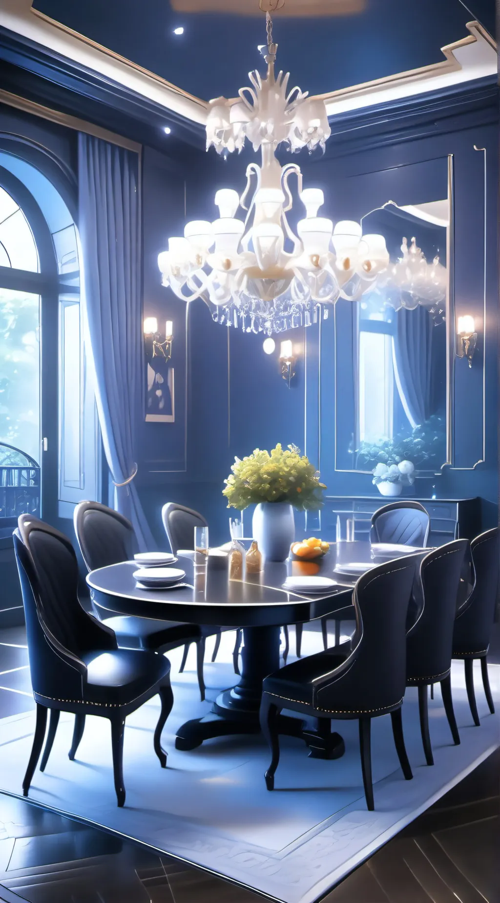 ai character: Death eater meetin background