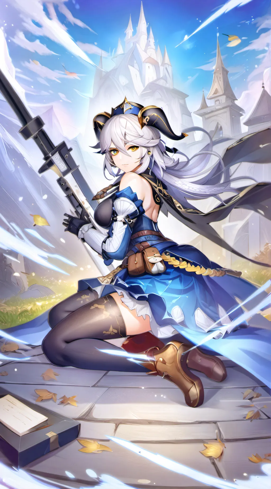 ai character: lightning background