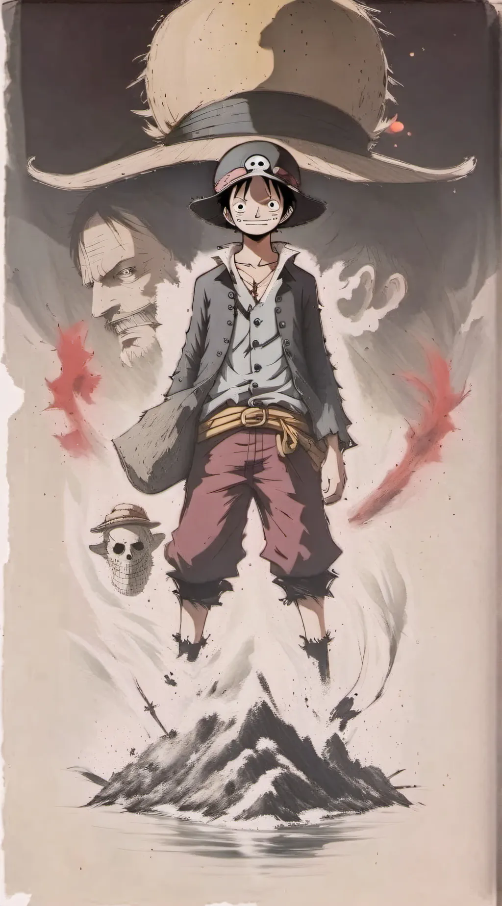 ai character: Luffys crew background