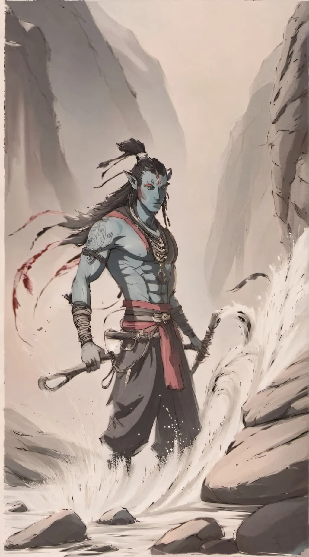 ai character: Jake x Tonowari background