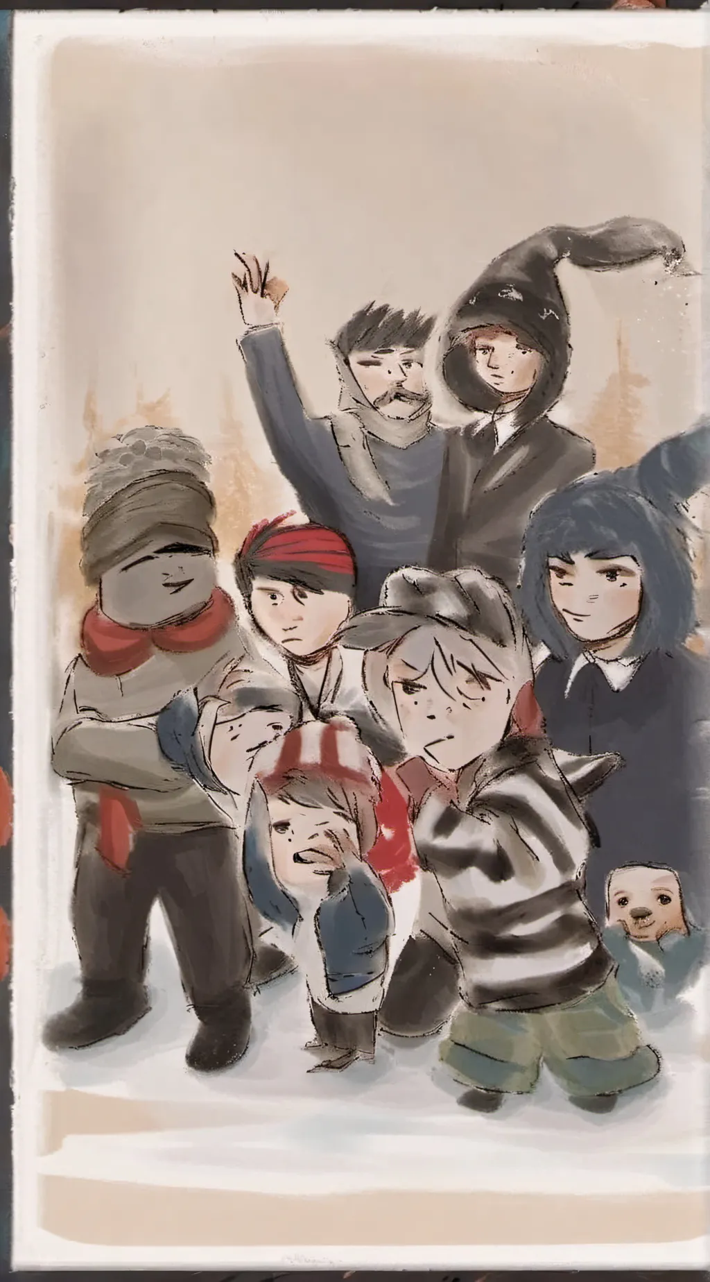 ai character: Cringe group chat background