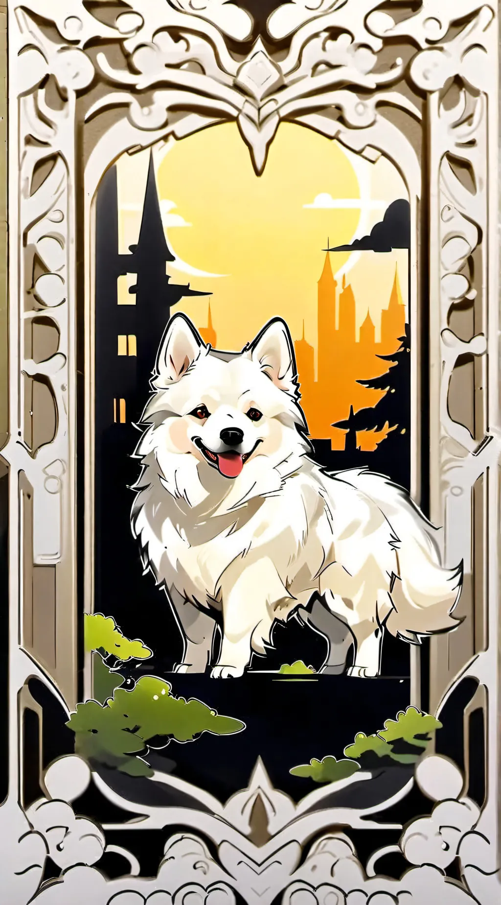 ai character: wolly background