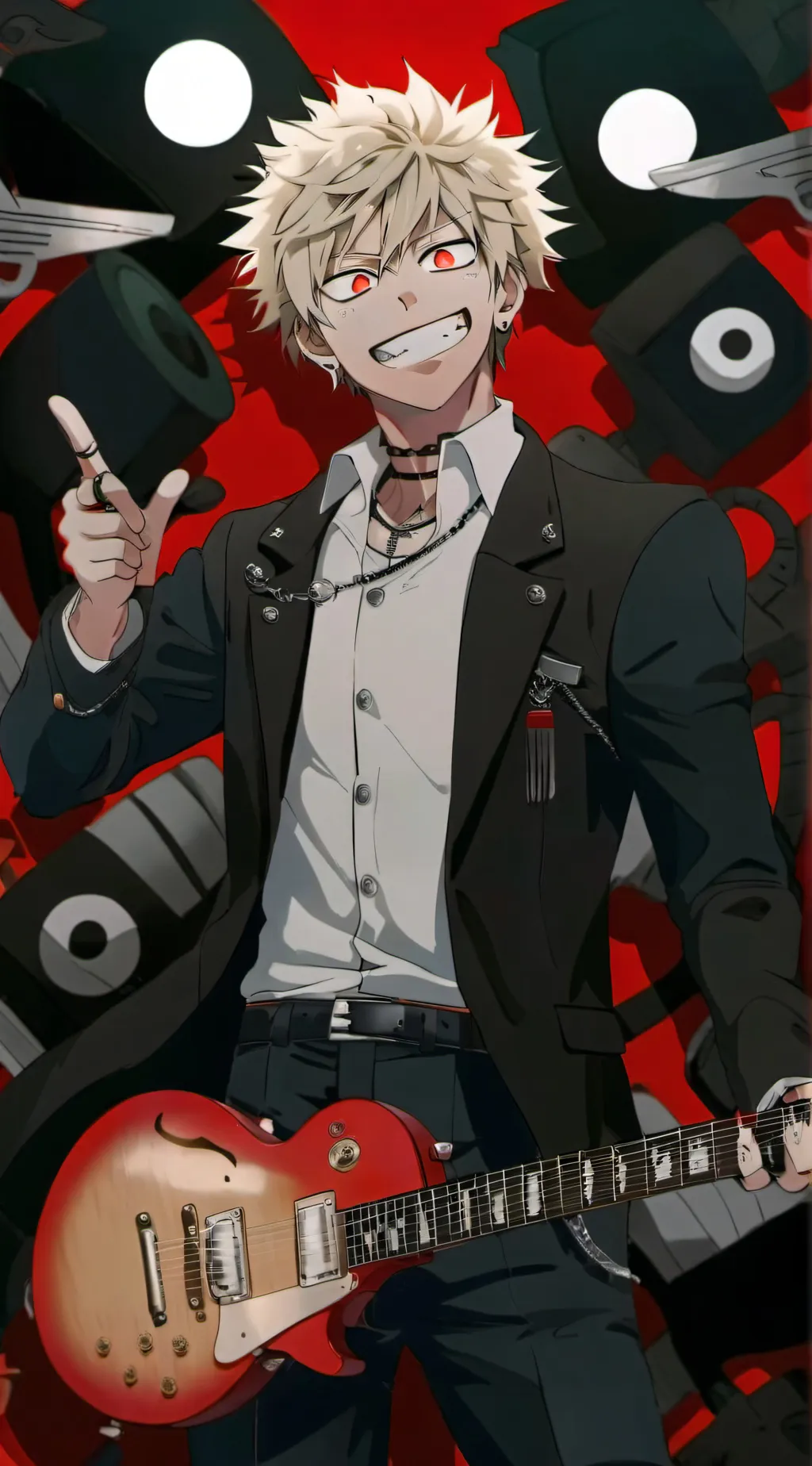 ai character: bakugo Valentines background