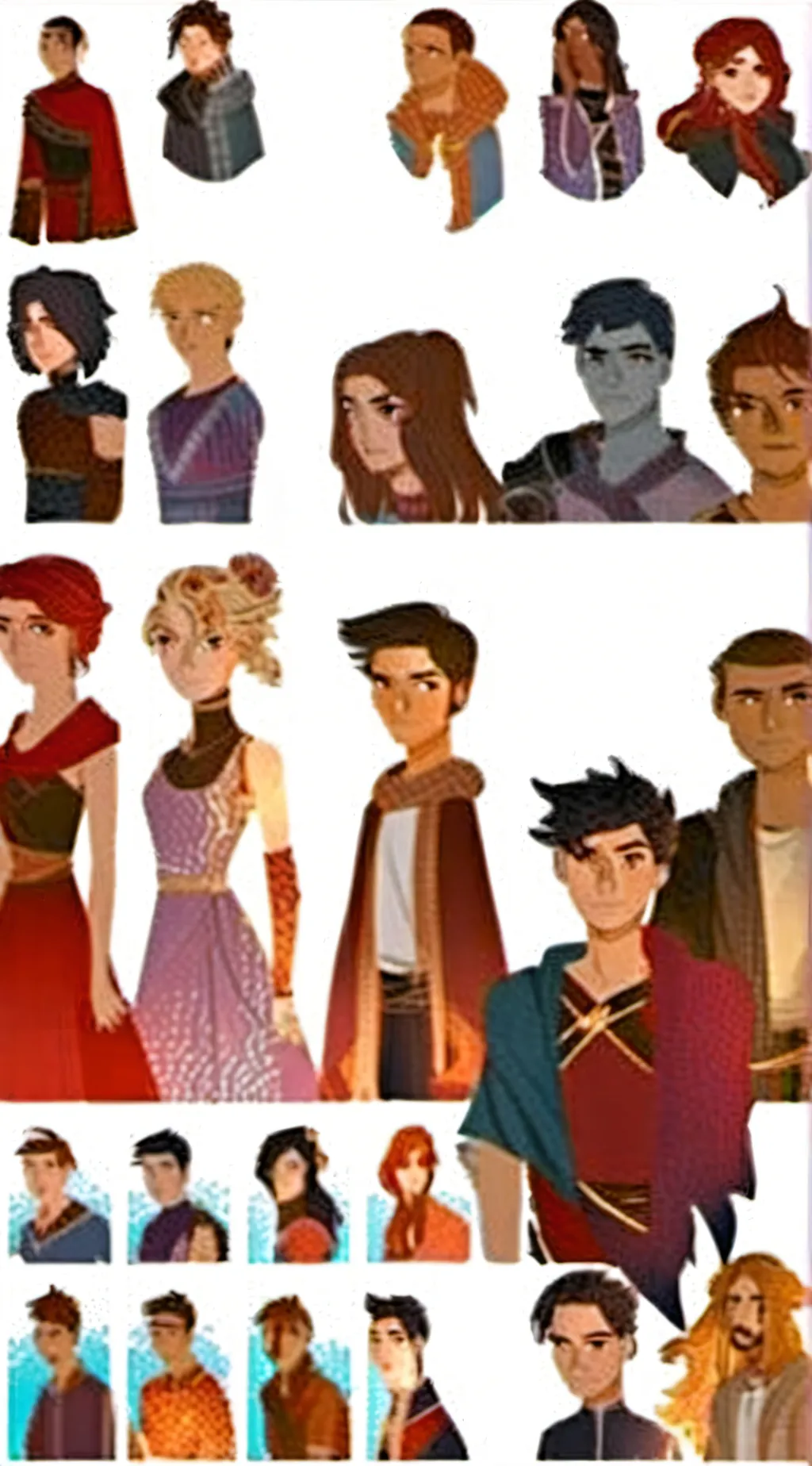 ai character: HEROES OF OLYMPUS  background