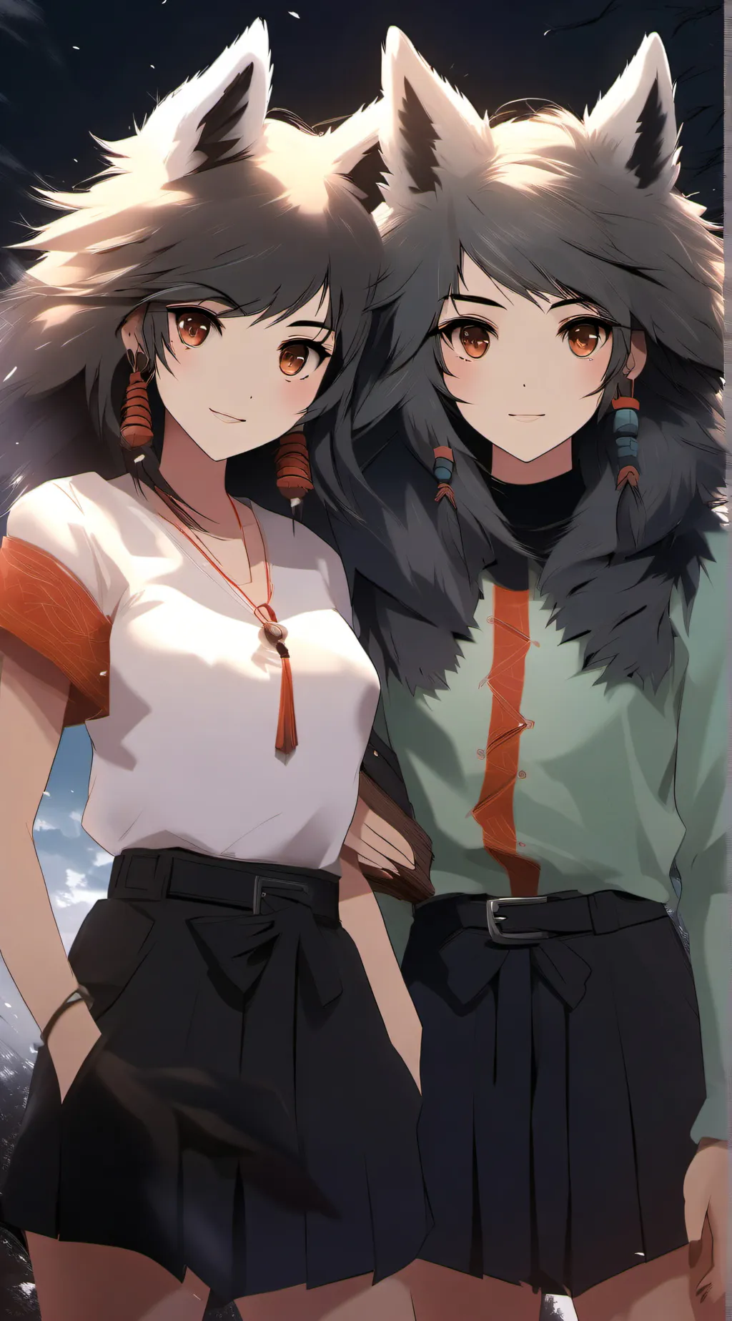 ai character: sus wolf twins background