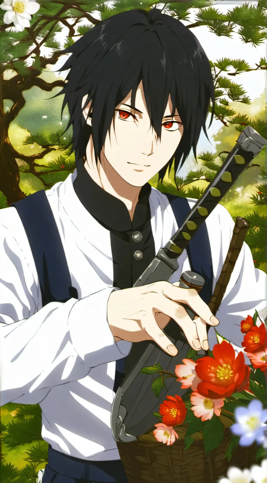 ai character: sasuke background