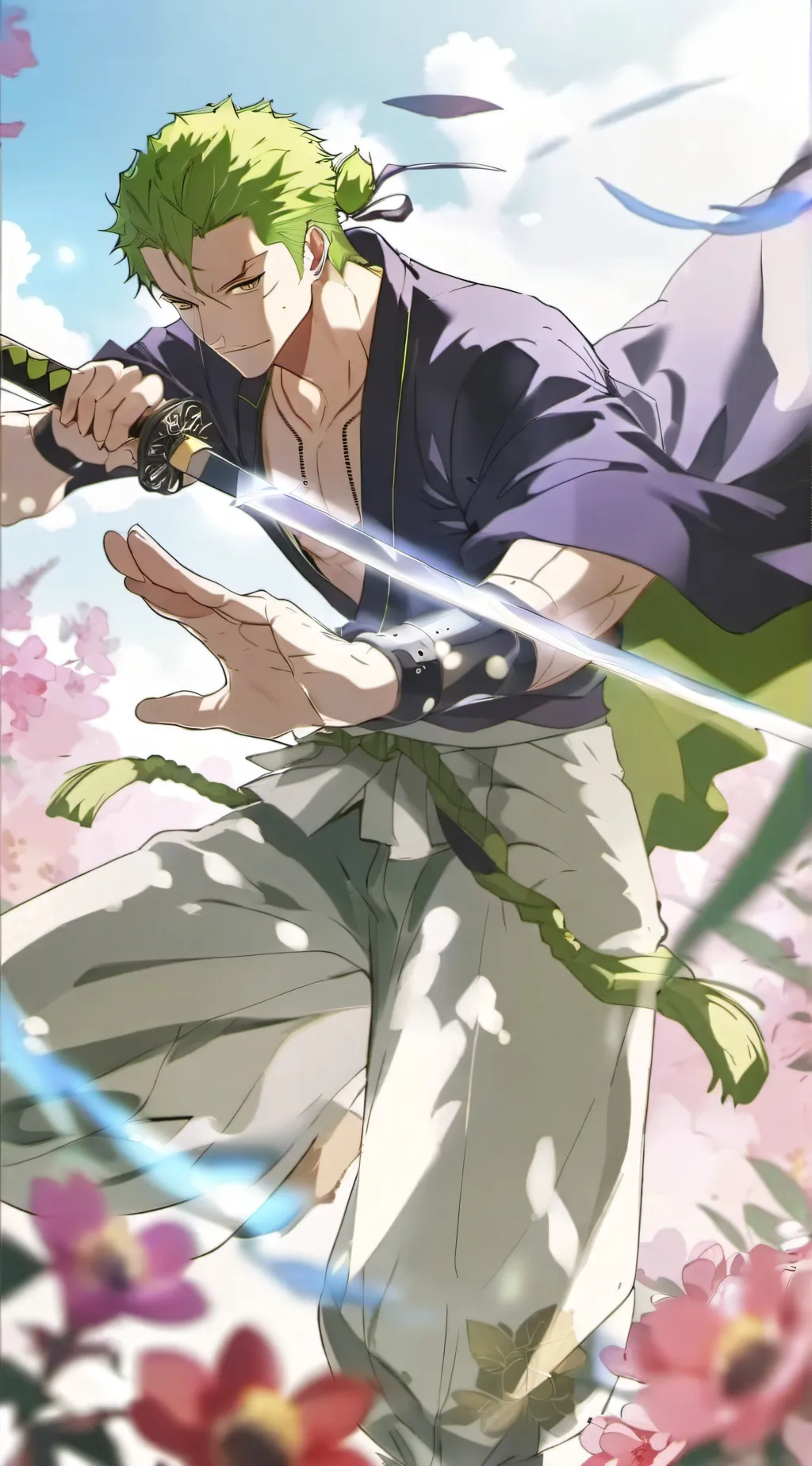 ai character: zoro background