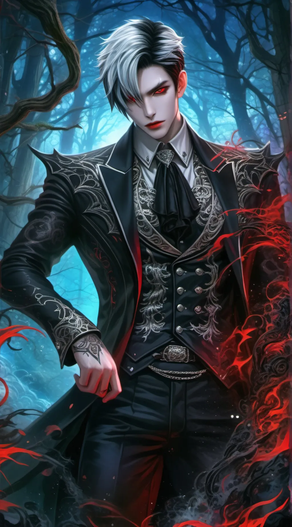 ai character: Damian  background