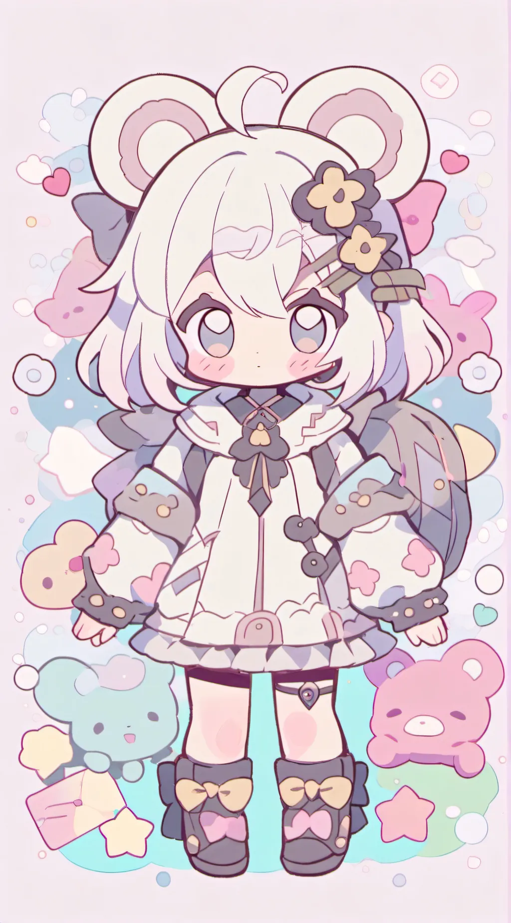 ai character: shelby and baliey  background