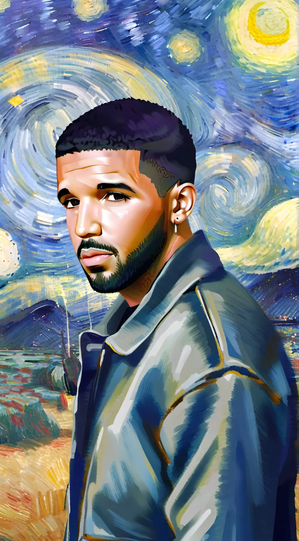 ai character: Drizzy background