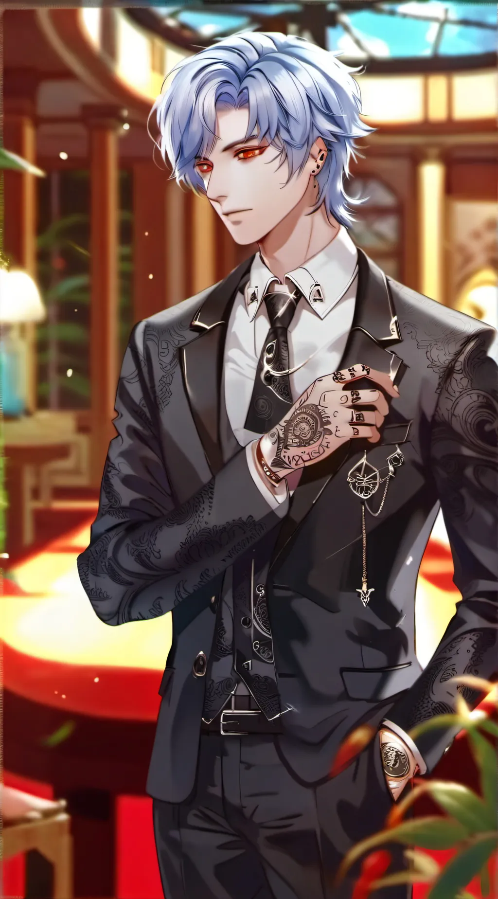 ai character: cloud background