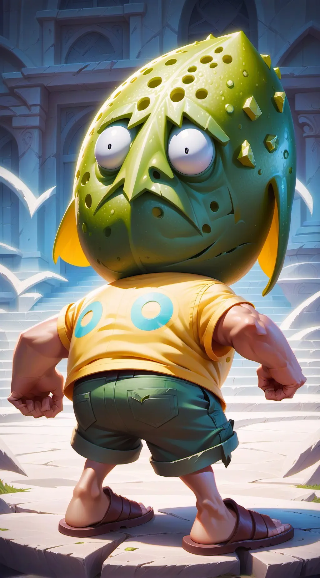 ai character: fart man background