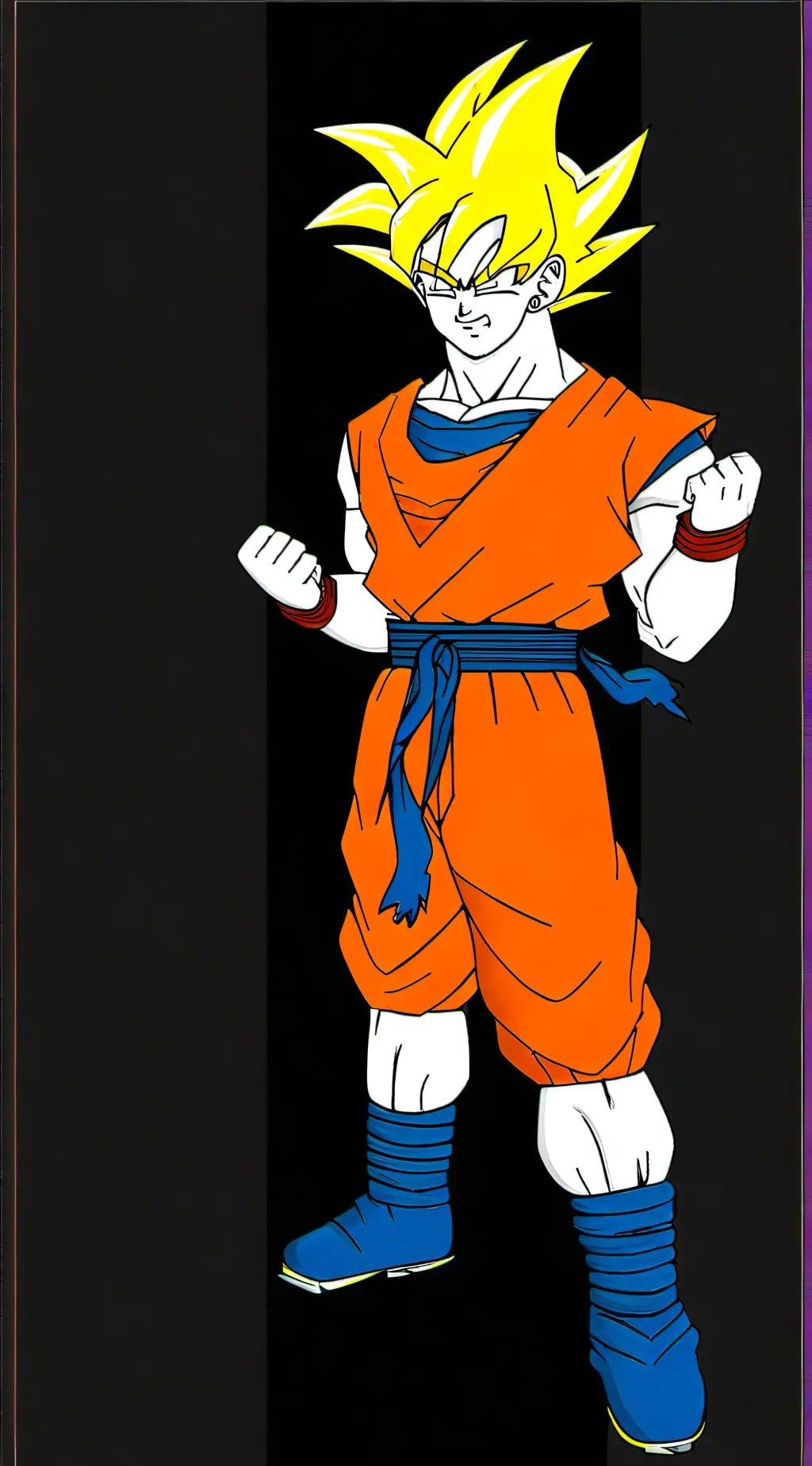 ai character: Super sayan goku background