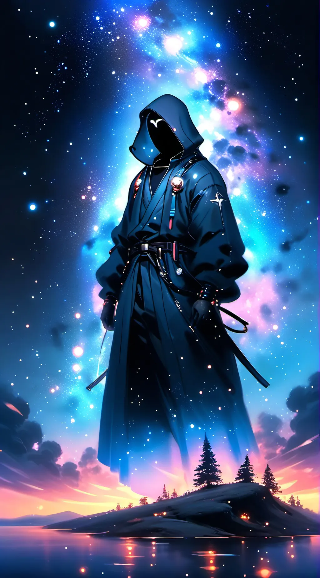 ai character: The galaxy god background