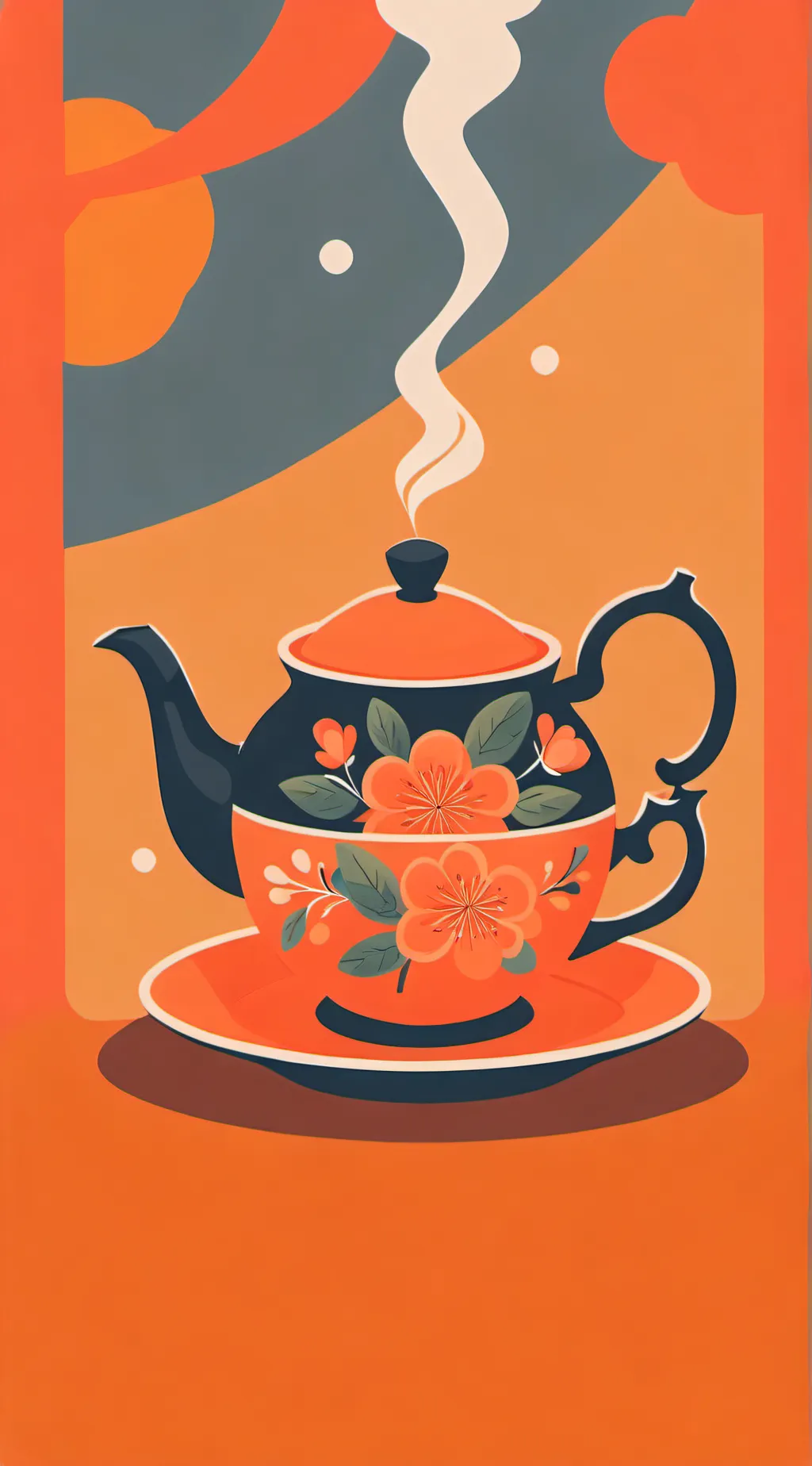 ai character: tea party simulato background