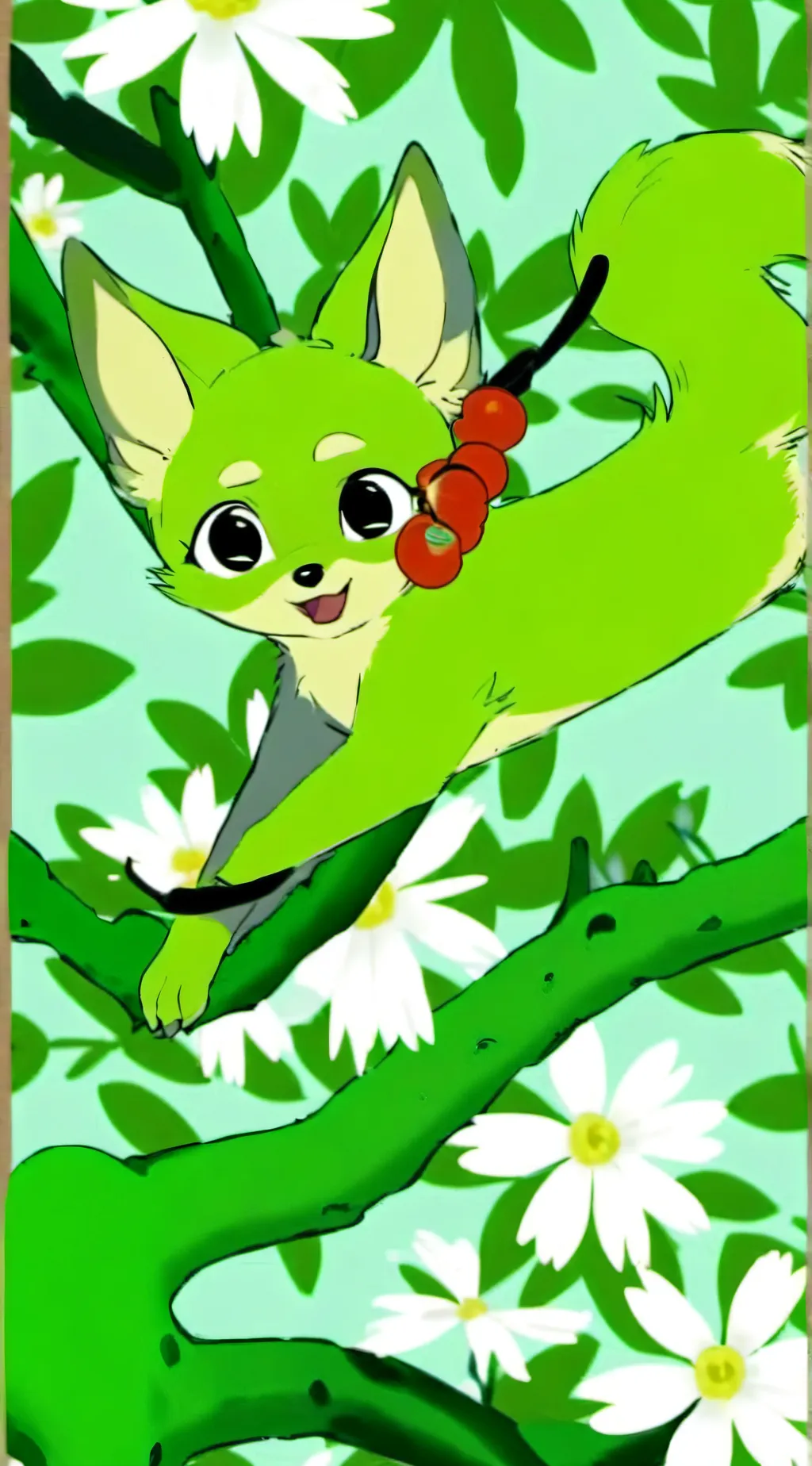 ai character: Smiling critters  background