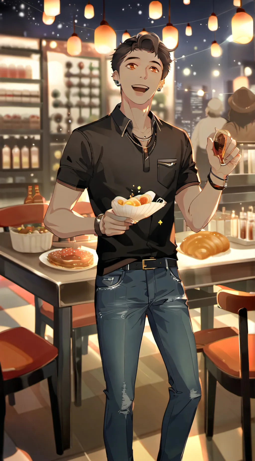 ai character: Apples and boogers background