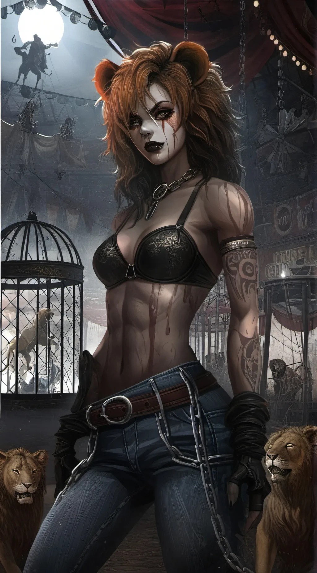 ai character: Queen Liontamer background