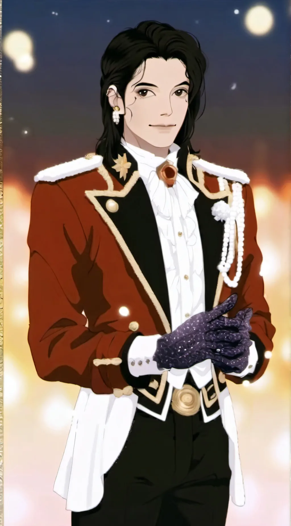 ai character: MICHAEL JACKSON background