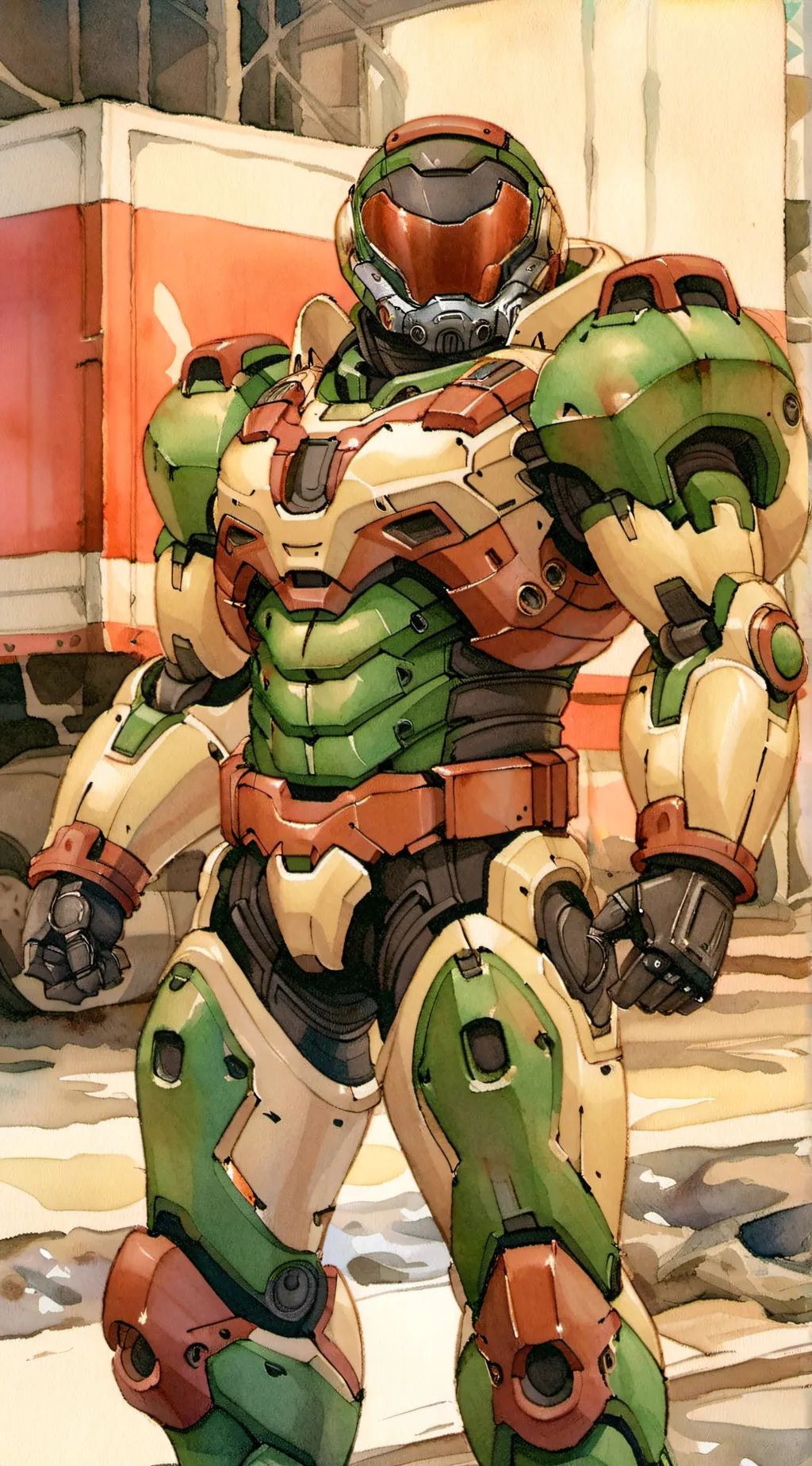 ai character: Doom Slayer background