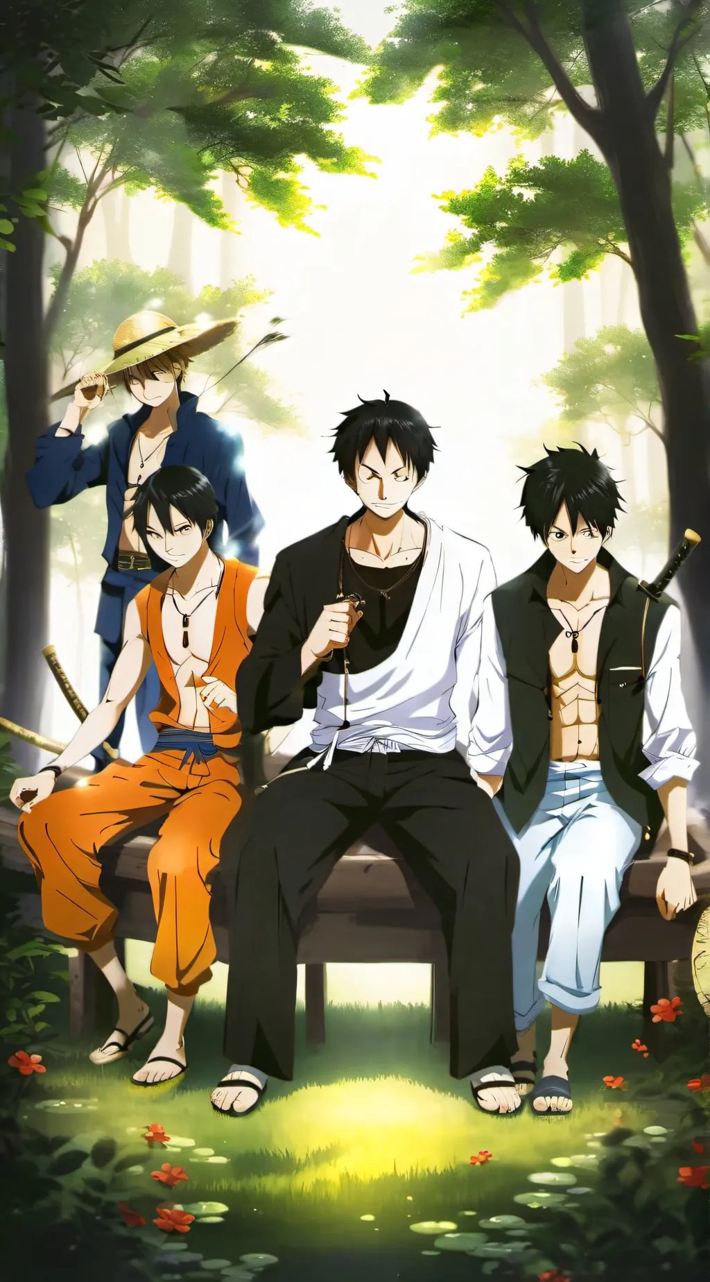 ai character: one piece egg background