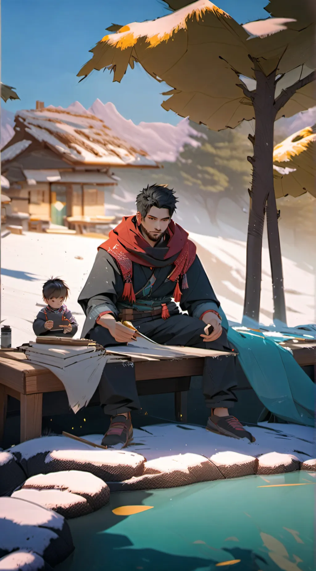 ai character: titanoboa hunter background