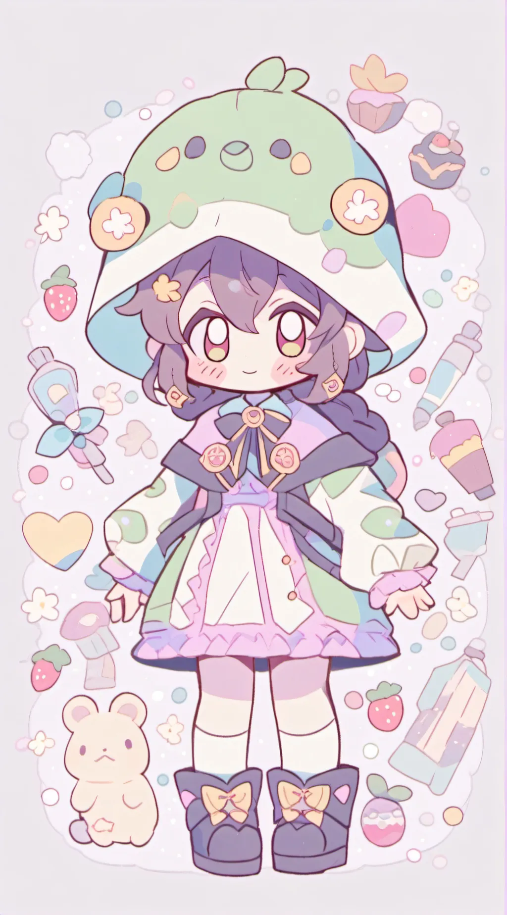 ai character: Minty Choco Latte background