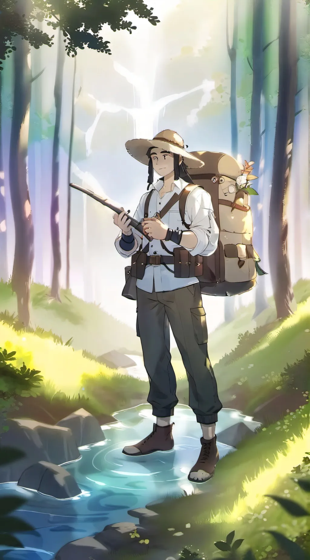 ai character: camper background