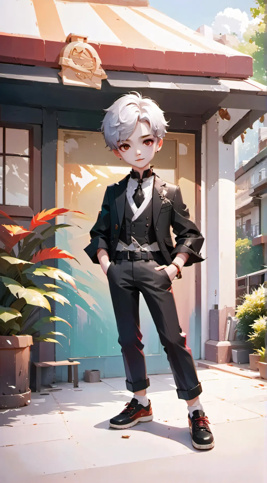 ai character: Moon background